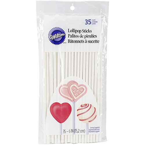 Wilton 15.24 cm (6-Inch) Lollypop Sticks - 35 Pack