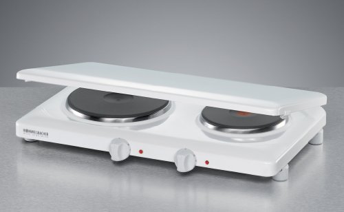 ROMMELSBACHER THL 3097/A – DOPPELKOCHTAFEL – 3000 Watt – weiß – mit Abdeckung - 2