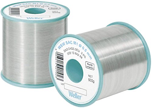 Weller Professional Lötzinn, bleifrei Spule WSW SC M1 Sn0.7Cu 500g 0.5mm