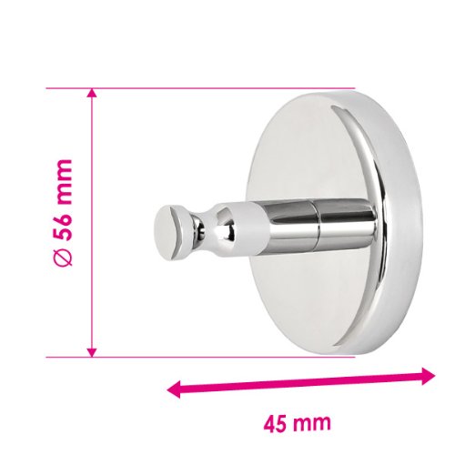 bremermann® Bad-Serie LUCENTE – Handtuchhaken 2er-Set aus verchromtem Edelstahl - 3