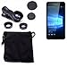 Produktbild 3in1 Clip-On Kamera Adapter für Microsoft Lumia 650 Dual-SIM Macro Weitwinkel FishEye Fischauge Objektiv Linse Smartphone Objektivset - K-S-Trade