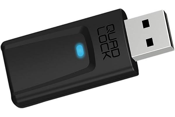 QUAD LOCK Adaptateur de voiture sans fil pour Apple CarPlay et Android Auto - USB Plug & Play pour les voitures avec CarPlay/Android Auto filaire