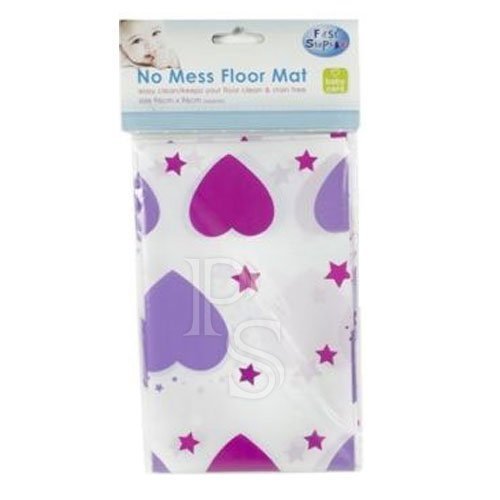 PRIME CHILDREN TODDLER BABY FEEDING NO MESS MAT HIGHCHAIR 96cm x 96cm (Hearts)
