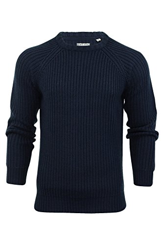 Brave Soul Mens Konstanti Crew Neck Knit Raglan Fisherman Jumper