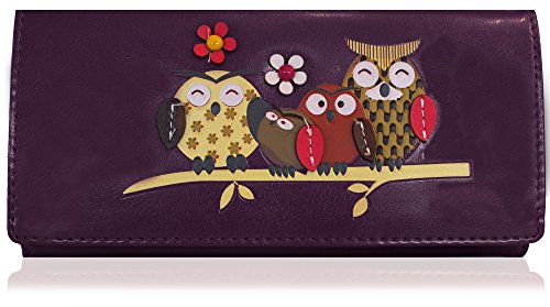 kukubird - Cartera para mujer de Sintético Mujer, color Morado, talla Large