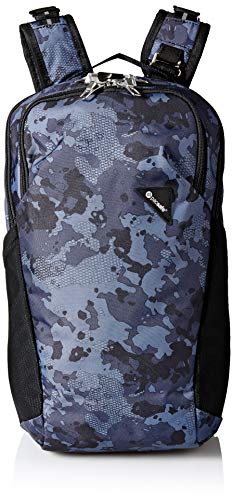 Pacsafe Vibe 20 - Anti-Diebstahl Rucksack, Backpack, Diebstahlschutz Daypack, Sicherheitstechnologie 20 Liter, Grau Camo/Grey Camo