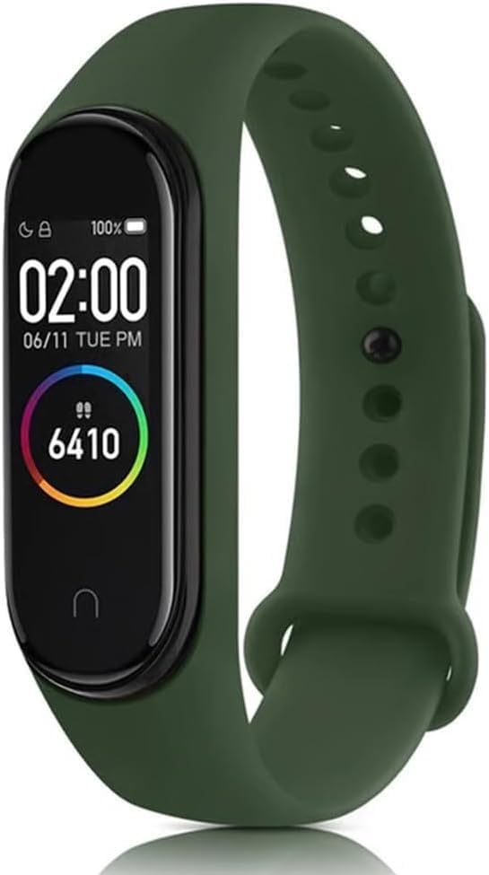 Coverzone Xiaomi Mi Band 3 4 5 6 7 ile uyumlu Saat Kayışı Ent Kaliteli Xiaomi Mi Band 3 4 5 6 7 ile uyumlu Spor Saat Kontrast Renkli Termoplastik