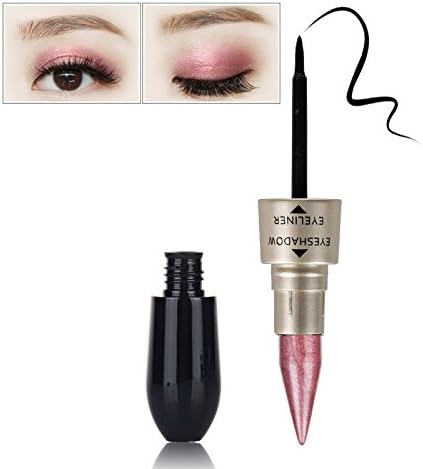 Professional 2 in 1 Eyes Mekeup Kit Waterproof Long Lasting Shimmer Shine Eye Shadow Stick Cosmetic Eyeliner #4