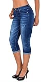 Design: 1-Knopf Verschluss, 5-Pocket-Style, Destroyed Look/Blumenstickerei, erhältlich in 44, 46, 48, 50