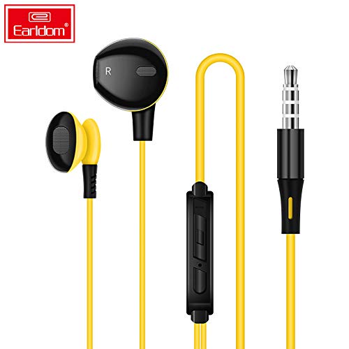 Preisvergleich Produktbild BedolioIn-Ear-Stereoanlage mit Weizen-Computertelefon Universal-Kabel-Karaoke-Headset Subwoofer-Kabel-Headset, gelb