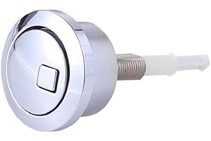 BAAQII 1 botón de descarga de inodoro de repuesto de un solo botón, sistema de doble descarga ovalado, conjunto de botón para Geberit Typ280