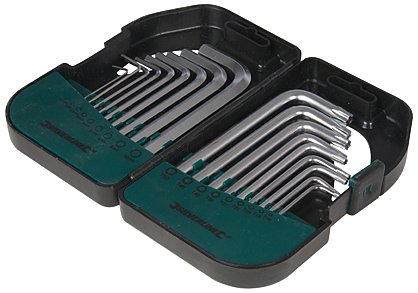 Silverline 341662 Innensechskant- und Torx-Schlüssel, 18-tlg. Satz 18-tlg.