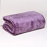 Sancarlos - Manta alaska morada - terciopelo - densidad 560 g - matrimonio, 220x240 cm - morado