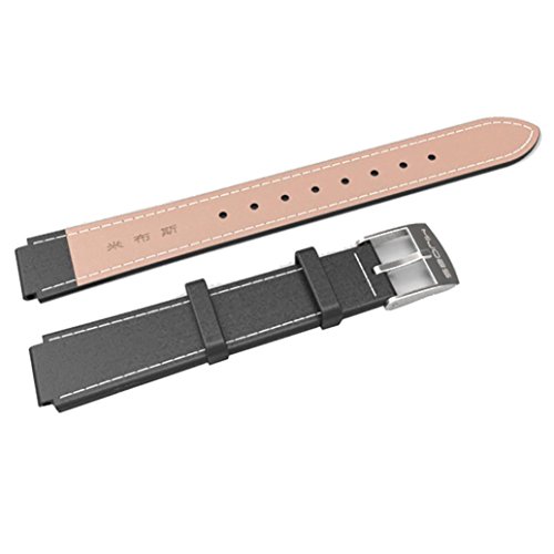 Elegante correa de piel de repuesto para reloj MiBand 2 Xiaomi  magn  tica y sin tornillos   negro