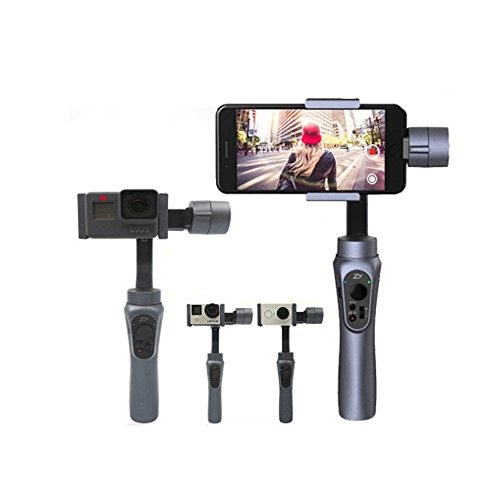 Zhiyun Smooth Q kit 3-Axis Handheld Gimbal Stabilizer with Switch Mount Plate Adapter Convert Splint Plate for Iphone Gopro Hero 5/4/3/3+(Smooth Q with Splint Plate)