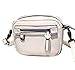 Produktbild Leichter Waterproof Leder Crossbody Bags Damen Mode Klein Messenger Bag Vintage TravelLite Umhängetasche Multi-Tasche Diebstahlsicherer Reise Schultertasche (Weiß)