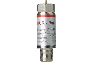 Dur-Line Attenuatore 10 dB per cavo- DVBT- e Satbereich con eccellente, lineare Frequenza