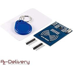 AZDelivery Kit RFID RC522 Lecteur, Puce et Carte pour Arduino et Raspberry Pi y compris un eBook