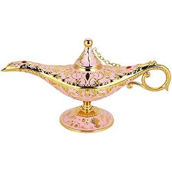 IGNPION Aladdin Lampe Legend Magic Genie Light Classic Home Office Décoration de table vintage avec boîte cadeau Doré