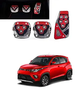 PRIKNIK Anti-Skid Car Pedals(Manual Shift) 3 Pcs Sports kit Pad Covers Set Compatible with KUV100