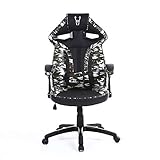 Woxter Stinger Station Army Chaise de gaming (arbre en acier, levage (Gas Piston classe 4), design militaire, ergonomique, accoudoirs rembourrés, hauteur réglable, roues anti-rayures, coussin lombaire