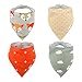 Alva Stylish Baby Bandana Bibs for Boys and Girls 4 Pack of Super Absorbent Baby Gift Sets SK08-EU