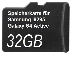 32GB Speicherkarte für Samsung I9295 Galaxy S4 Active