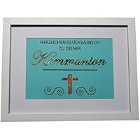 Geldgeschenk Kommunion im Bilderrahmen, Geldkarte