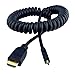Price comparison product image Spring Tangle Proof Micro HDMI to HDMI for Panasonic Lumix DMC DMC- HC HC- Series GH4 FZ1000 FZ300 FZ330 GF7 GF7K GH4A GH4H TZ61 TZ70 TZ71 TZ80 TZ81 TZ100 TZ101 TZ37 TZ40 FT3 FT4 FT5 FX90 FZ1000 FZ300 FZ330 V760 V770 V770M V777 Camera Accessories | High Speed & High Quality