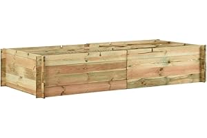 vidaXL Jardinera de Huerto Madera de Pino Plantador Sembradora Macetero