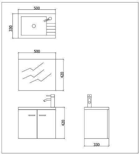 Badmöbel Waschbecken Spiegel Badezimmer Design Badmöbel mit Spiegel Einrichtung für´s Badezimmer Waschtisch Waschplatz Lösung - 7