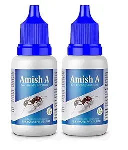 Amish A Eco-Friendly Ant Bait/Ant Repellent for Home/ant Killer Gel/ant Liquid/ant Organic Liquid/ant Gel Bait/Garden, Kitchen, Wall Edges - Pack of 2 Bottle?