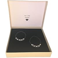 2x Armband Partnerarmband Freundschaftsarmband Wunschnamen Personalisiert inkl. Geschenkbox