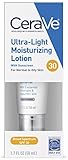 cerave cream for rough and bumpy skin  CeraVe Ultra-Light Face Lotion/Face Moisturizer with Sunscreen (SPF 30) for Daily Use, 1.7 Oz