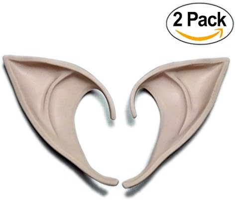 Fairy Ear (2 Pack)Cosplay Fairy Pixie Elf Ears Accessories Soft Pointed Ears Tips Anime Party Costume,Halloween Party Dress Up