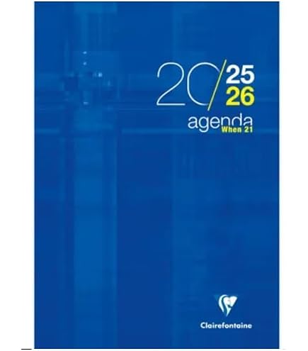 Agenda WHEN 17 Rouge Clairefontaine - Septembre 2025 à Septembre 2026 - 17x22 Cm - 1 Semaine Sur 2 Pages