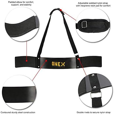 ONEX Arm Blaster for Biceps & Triceps – Adjustable Bicep Curl Support – Gym Workout Equipment for Strength Training, Muscle Growth & Bodybuilding