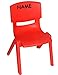 Produktbild Kinderstuhl - ROT - stapelbar / kippsicher / bis 100 kg belastbar - incl. Namen - für INNEN & AUßEN - Kindermöbel für Mädchen & Jungen - Plastik / Kunststoff - Stuhl Stühle / Kinderzimmer / Plastikstuhl - Kinder - Gartenmöbel