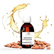 100% Pure Sweet Almond Oil. Skin (Body &amp; Face), Hair and Beard Care Oil. Organic. Cold Pressed - 100 ml