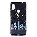 Produktbild Chreey Hülle für Xiaomi Redmi Note 6 Pro, Anti-kratzt Schwarz 3D Drucken Muster Handyhülle Weiche Silikon TPU Rückseitehülle Bumper Schutzhülle, Blauer Kaktus