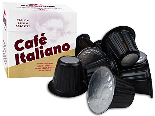 Alvorada Kaffee-Kapseln Café Italiano, Nespresso kompatibel, Kräftiger Blend mit dichter Creme, 50 Kapseln für Nespresso-Maschinen