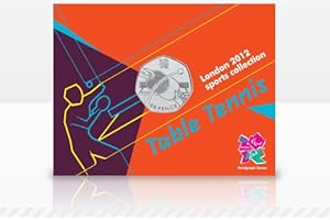 THE ROYAL MINT Londres 2012 - La coleccin de los deportes 50p - Mesa de ping pong