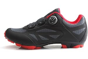 MSPORT Zapatillas Ciclismo MTB Profesional Transpirable Antideslizante Compatible con Pedales SPD para Hombre/Mujer
