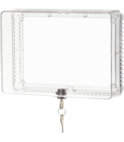 Clear Control Panel Lock A/C Thermostat Lock Box With Key Clear Thermostat Cover With Lock For