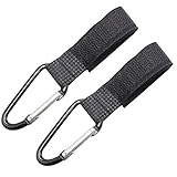 Fácil de Instalar: Correas de velcro para adaptarse a una variedad de pesas, cochecitos o cochecitos. Puede girar la cinta en cualquier dirección para proporcionar más funcionalidad para estos ganchos.