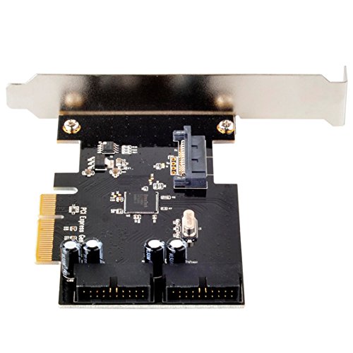 SilverStone SST-ECU01 – PCI-E Erweiterungskarte 2x intern USB 3.0 19-pin Anschlüsse, unterstützt UASP und Turbo-Boost, low-profile geeignet - 4