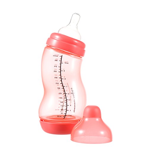 Difrax Anti Colic S-Baby Bottle (310 ml, Coral, Wide)