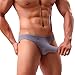 Produktbild Elephant Nase Unterwäsche Herren, DoraMe Männer Eis Seide Slips Beutel T Unterhose Shorts Dessous Solide Niedrige Taille Retroshorts (Grau, Asien Größe M)