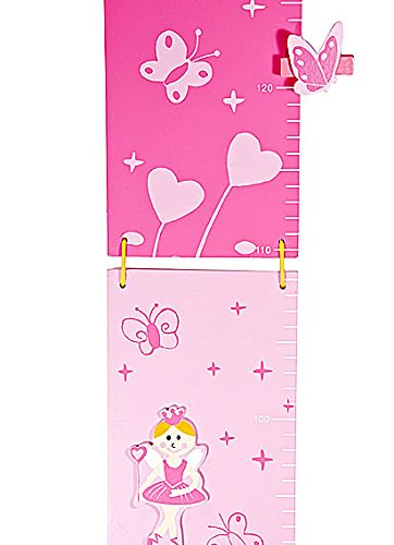 Kinder Messlatte Holz Rosa Prinzessinnen für Mädchen Kinderzimmer - 2