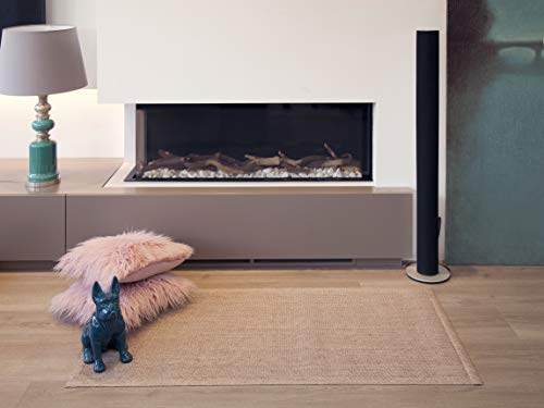 TEJIDOS EL MUNDO Alfombra DE PIE DE Cama Vinilo Lisa 60x120 cm Beige